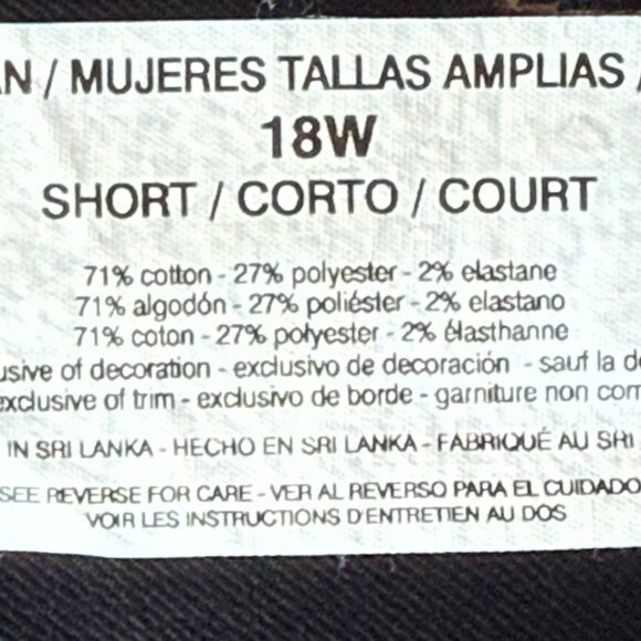 Gloria Vanderbilt Women's Amanda Stretch Blue Denim Jeans Plus Size 18W Short - Picture 6 of 10